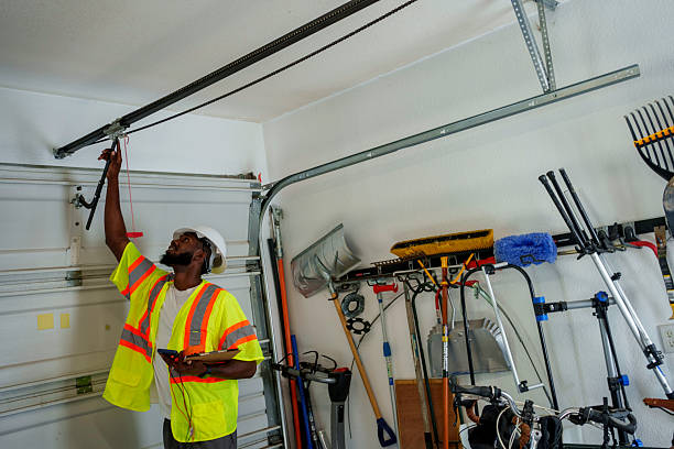 Professional Garage Door Panel Replacement technician working in Cedar Springs, MI